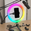 Content Creator Studio Setup with MJ33 RGB Soft Ring Light