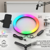 MJ33 RGB Ring Light with Phone Holder and Tripod Mount