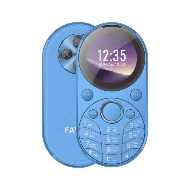 Professional studio photograph of the FAYWA Diamond key-fob mobile phone (Black Chrome Edition).
