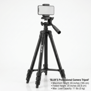Bluk's Lightweight Portable Extendable Camera and Mobile Tripod Stand