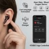 Infographic diagram showing the INTERLINK Elite AirBuds Pro 3 case with a transparent view, detailing specific wellness sensors: Heart Rate, SpO2, and ENC calling callouts