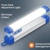 Demonstration of Interlink LED light bar mounted magnetically on a tool cabinet and hanging by a hook