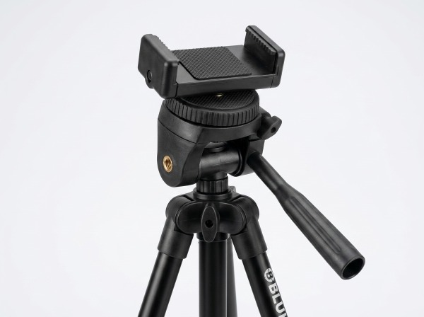 Close up view of Bluk's Tripod 360 Degree Pan Tilt Head and Phone Mount