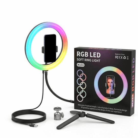 MJ33 10 inch RGB LED Soft Ring Light Features and Specifications