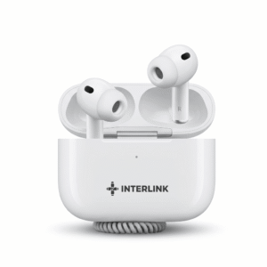 Interlink Elite AirBuds Pro 3 box showing 4x Active Noise Cancellation and Heart Rate/Blood Oxygen measurement icons